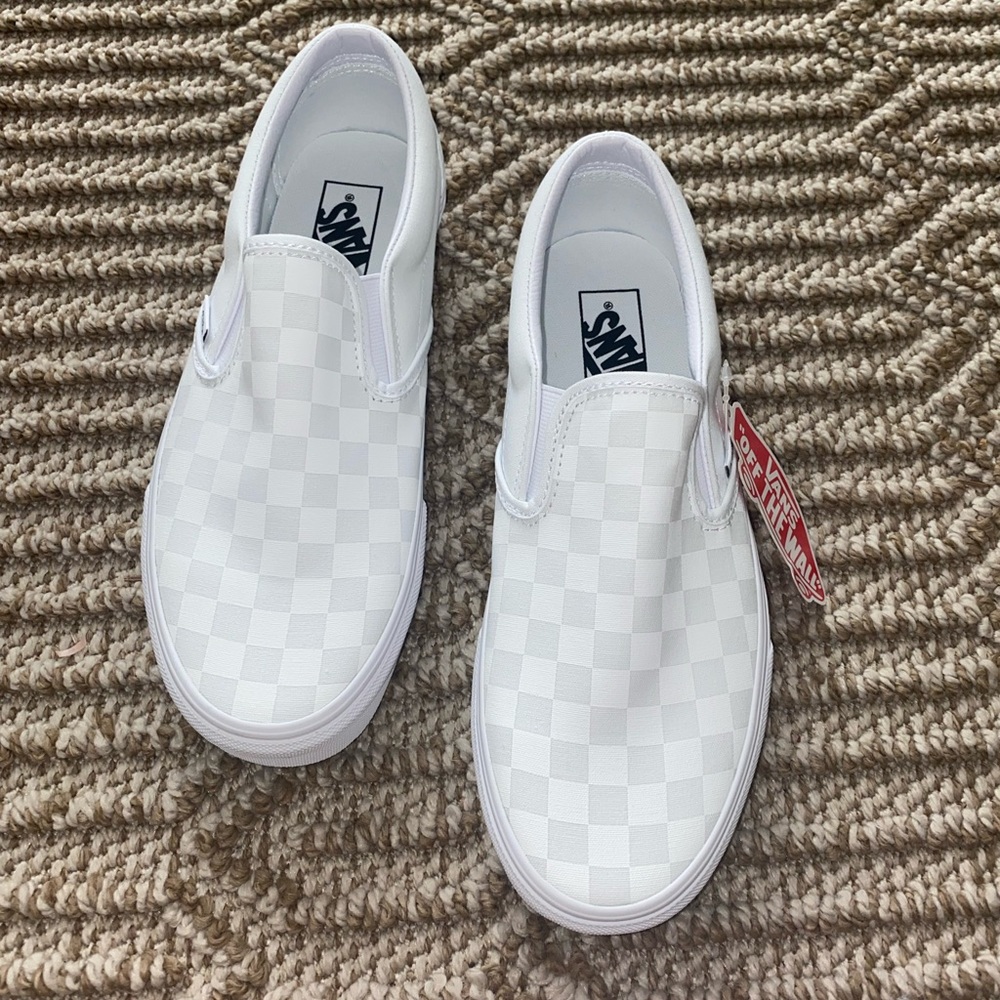 Vans Classic Slip-On Checkerboard/True White Sneakers